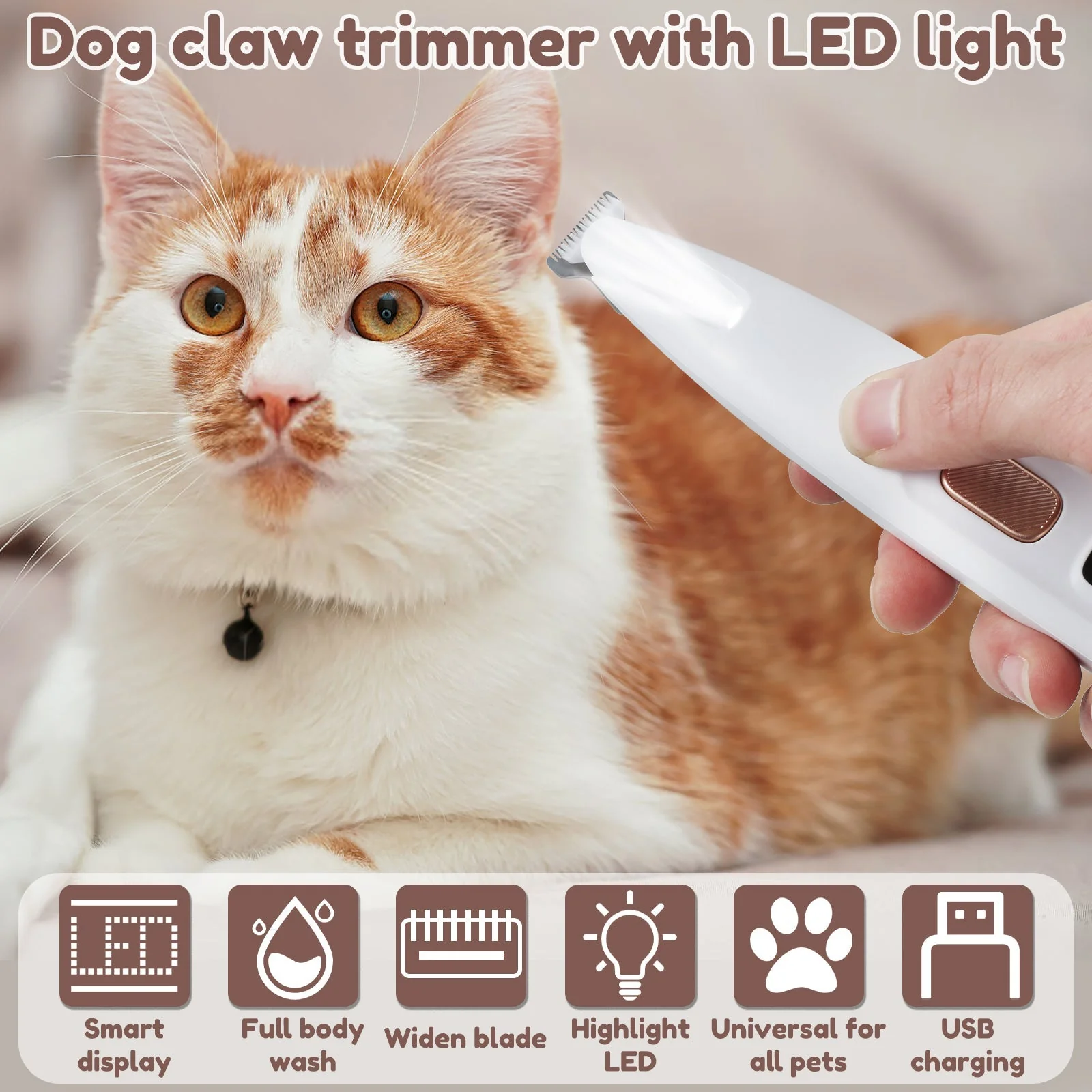 1 + 1 GRATIS IDAG | TidyPaws™ | LED Hårklippare för husdjur - Image 3