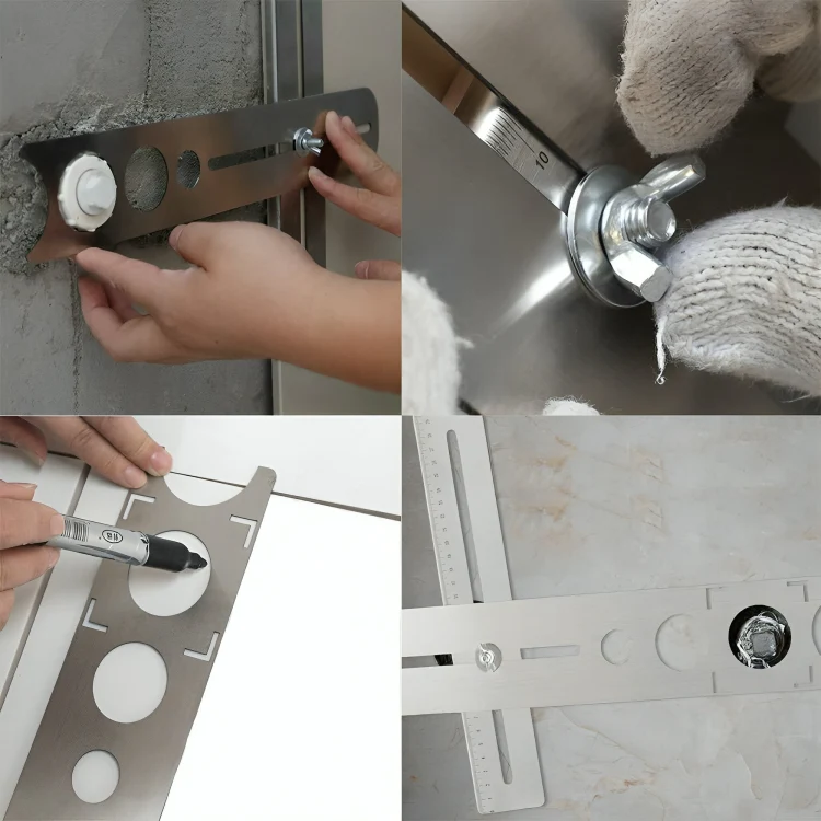 TileGuide™ | Kakel vinkelmätningslinjal hålsökare - Image 2
