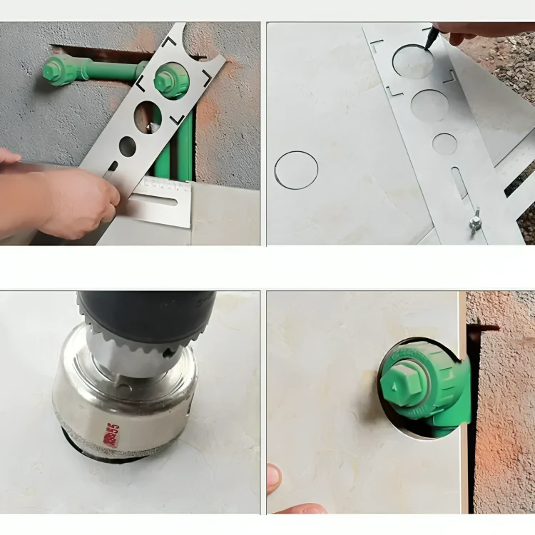 TileGuide™ | Kakel vinkelmätningslinjal hålsökare - Image 3