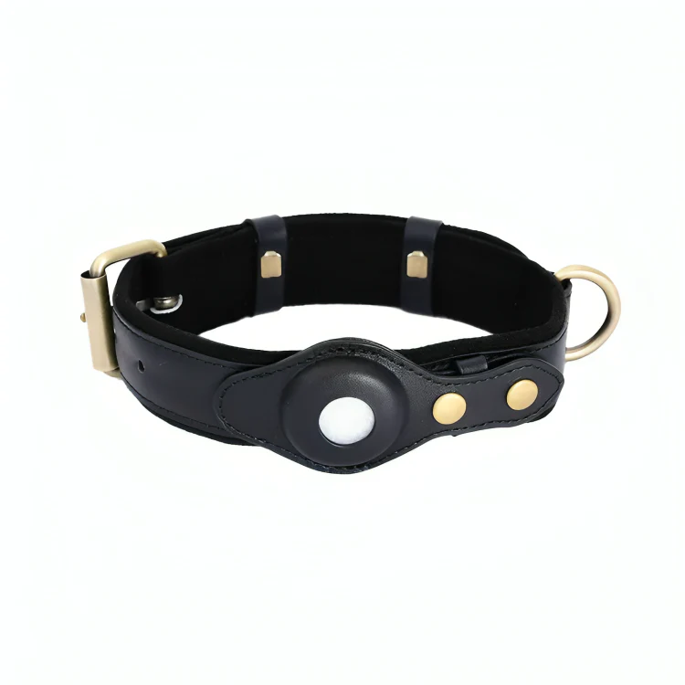TrackTails™ | Hundhalsband av läder med AirTag-ficka - Image 7