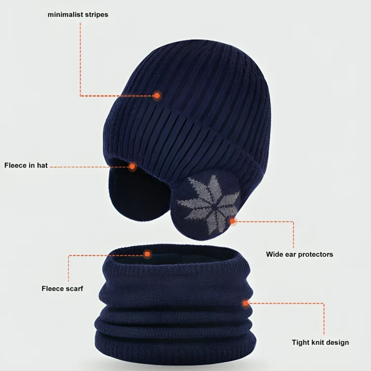 TILLFÄLLIGT 50% RABATT | WinterShield™ | Vintermössa och halsduk-set - Image 2