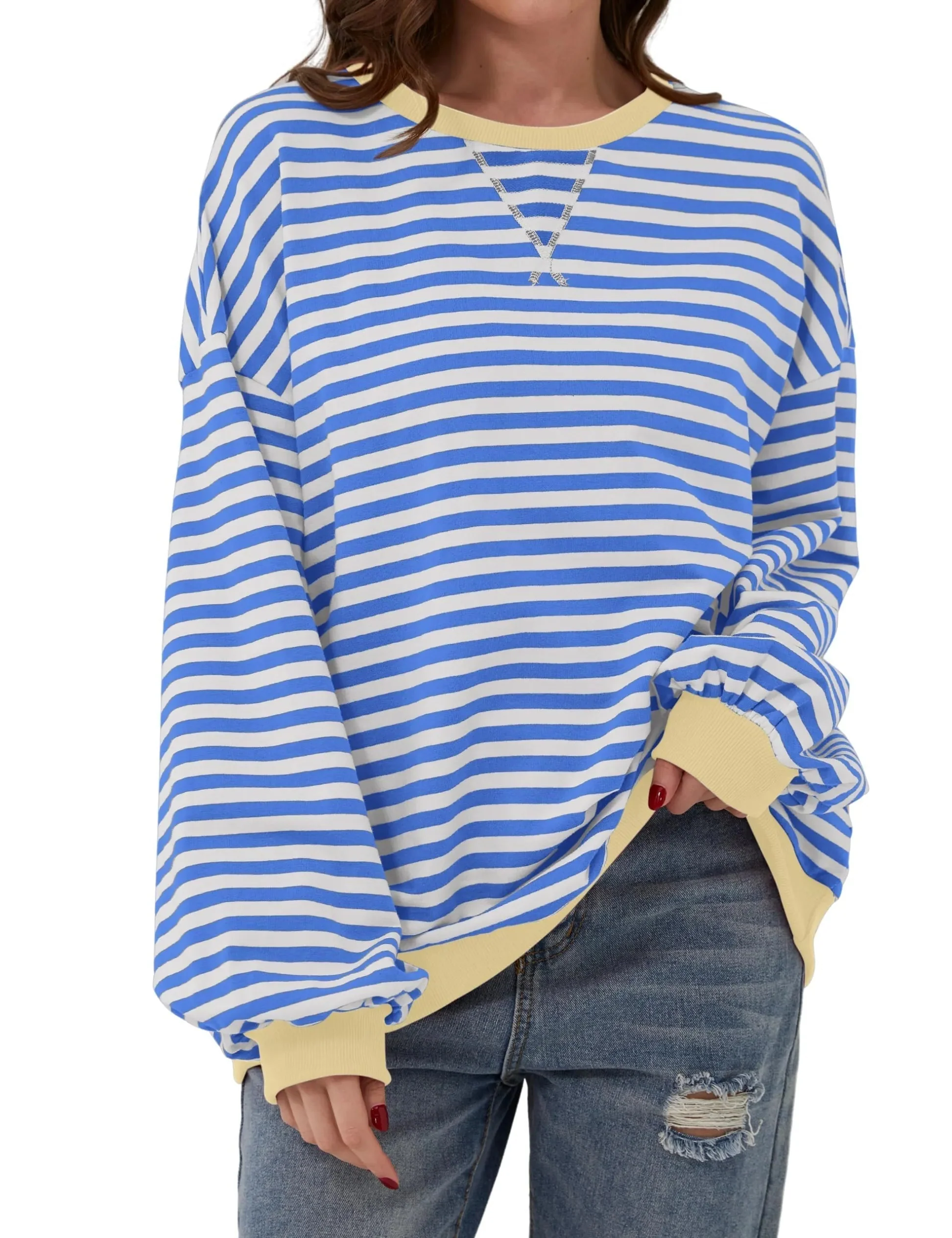 Zinnia™ | Oversize randig tröja - Image 4
